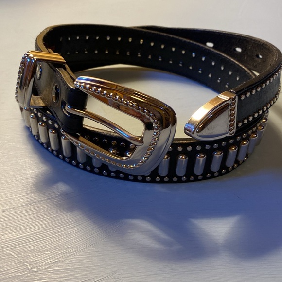 Bill Adler Accessories - Bill Adler Studded Leather Belt 32”